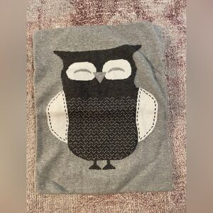 NWOT PBkids Potterybarn kids Gray Owl Graphic Decorative Pillow sham
